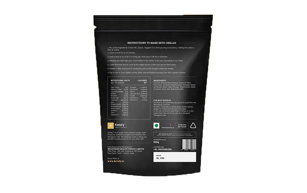 Ketofy Keto Chilla Mix    Pack  500 grams